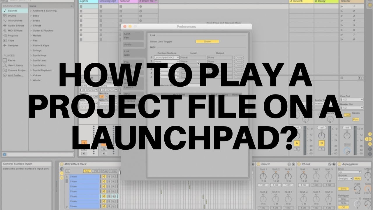 Ableton live lite launchpad project files
